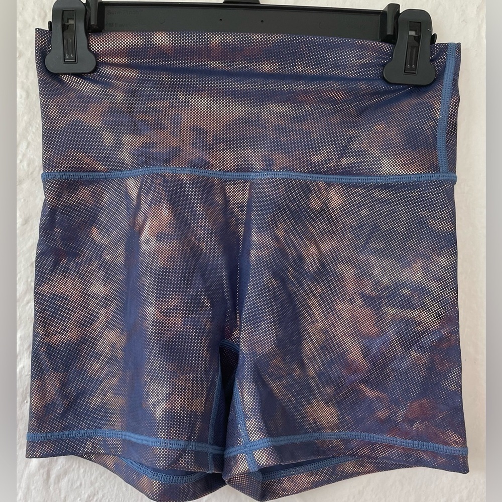 NWT Aerie Womens Goals Multi-Color High Rise Bike Shorties; size M
